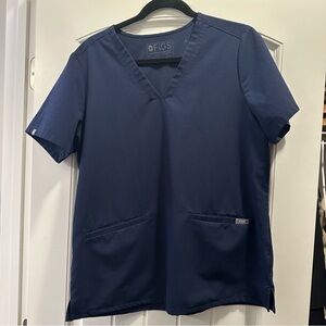 Figs Casma Navy Scrub Top